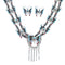 Zuni Sterling Silver Multicolor Butterfly Necklacke And Earrings Set AX127537